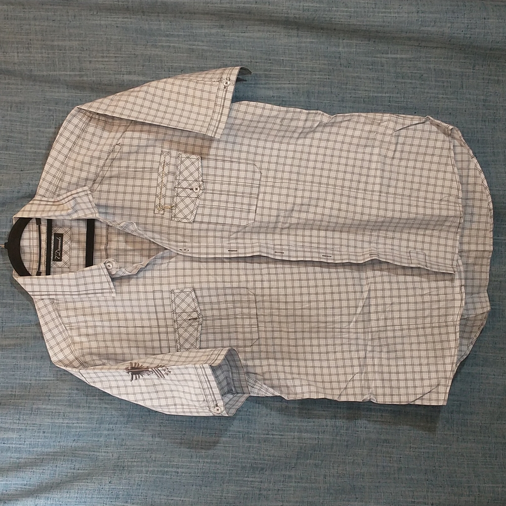 7 Diamonds mens button up shirt blue NWOT xxxl